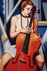 Frau mit Cello